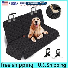 Dog Car Seat Cover Waterproof Back Seat Protector Non-Slip w/2 Dog Seat Belts US