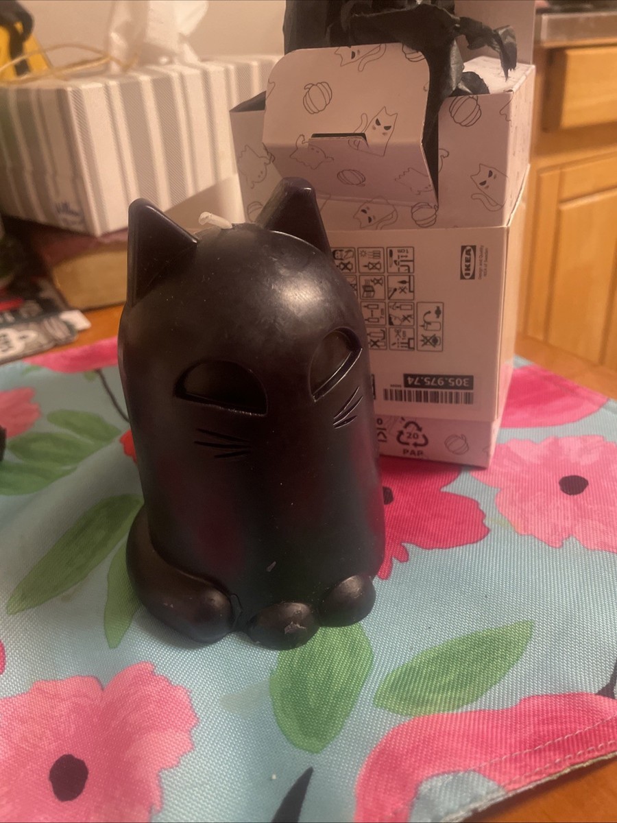 IKEA KUSTFYR Candle Unscented Cat Shaped Candle New 40hr Long Burn