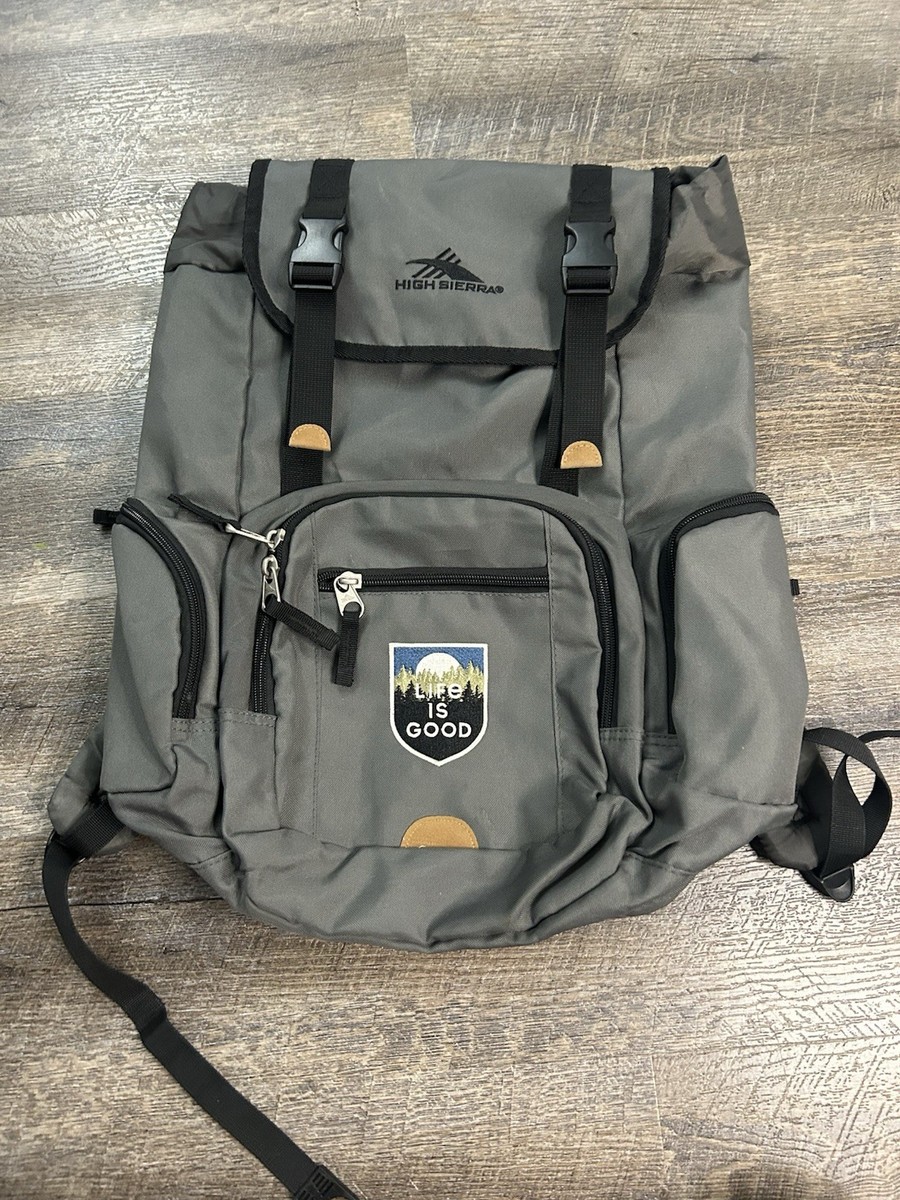 High Sierra Life is Good Laptop Backpack Gray With Side  display picture 2