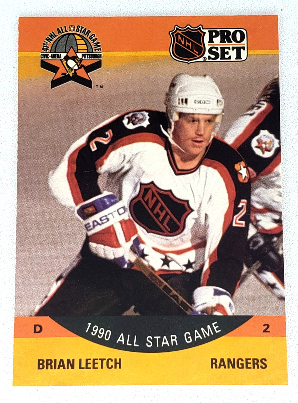 1990-91 NHL Pro Set Hockey All Star Brian Leetch #373 New York Rangers NHL HOF
