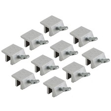 10x High Security Quick Installation Aluminum Sliding Screw Window Lock Silver