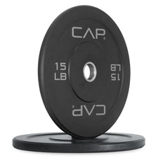 CAP Barbell Olympic Rubber Bumper Plates Pairs/Singles by sizes 