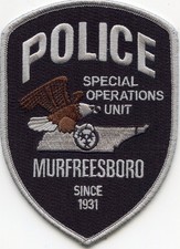 obsolete MURFREESBORO TENNESSEE POLICE PATCH