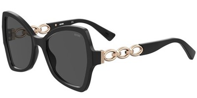 Moschino Women's Black Butterfly Sunglasses w/Chain-link Temples MOS099S 0807 IR