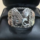 Black Hills Gold & Sterling 925 Men’s Eagle Ring Sz 11 Signed  Vintage