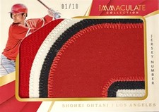 2018 Immaculate Shohei Ohtani Gold Rookie Jersey Patch #01/10 Player Worn RC📈