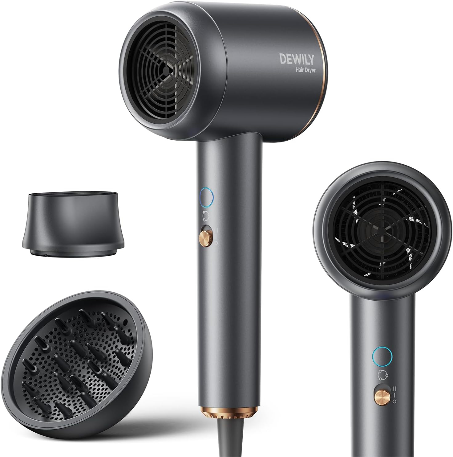Ionico Phon Capelli 1800W con Diffusore - Asciugatura Rapida Professionale