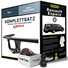 Für RENAULT Espace IV Typ JK Anhängerkupplung starr +eSatz 7pol uni. 02- AHK