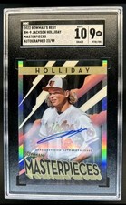 2022 Bowman's Best Jackson Holliday Masterpiece Auto /99 RC Rookie SGC 9 Mint