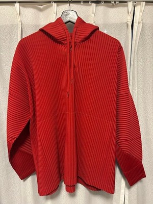 Homme plisse issey miyake パーカー　サイズ3 USED HOMME PLISSE ISSEY MIYAKE HOODIE, SIZE 3, RED VERYGOOD | eBay