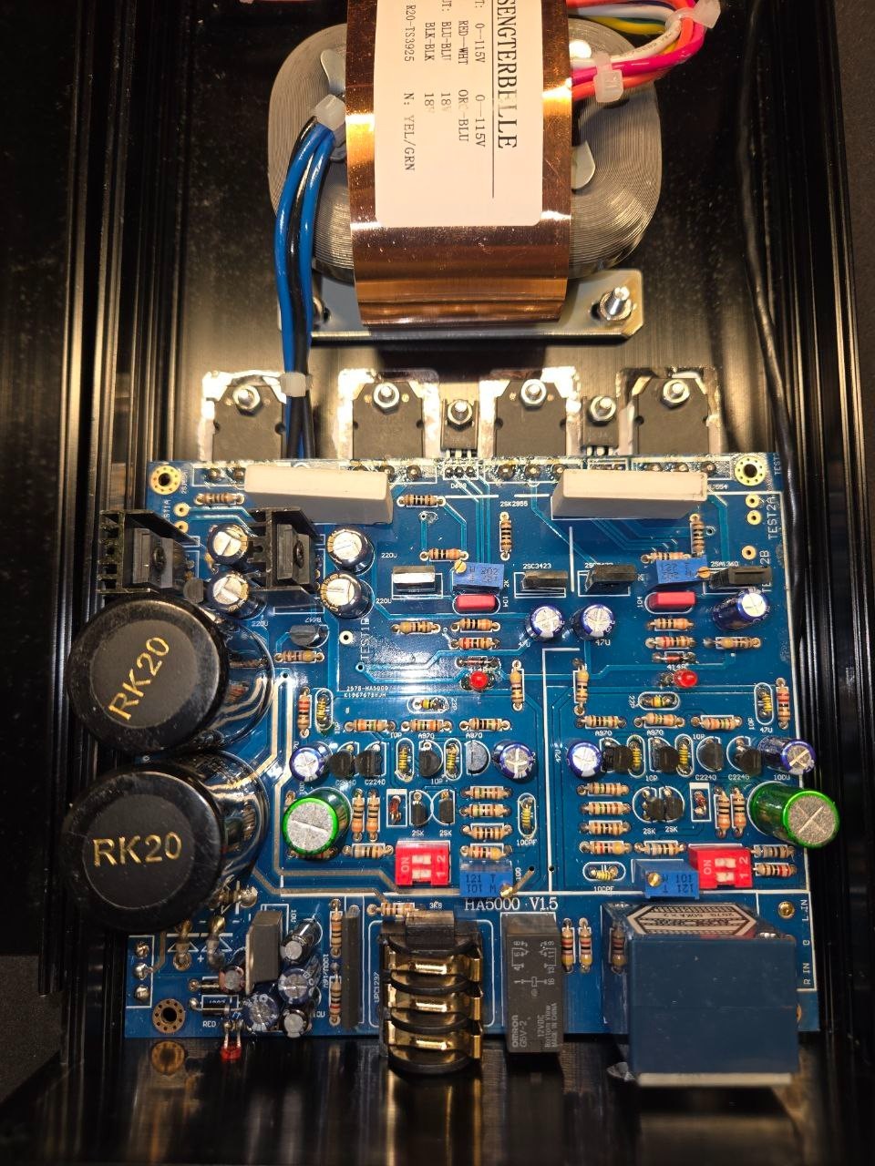 Finished FET Class A Stereo Headphone Amplifier Base On Audio HA5000 Circuit
