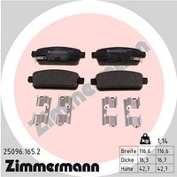 Bremsbelagsatz Scheibenbremse Zimmermann 25096.165.2 FüR Opel Zafira Astra Mokka