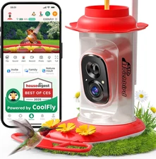 Smart Hummingbird Feeder with Camera Solar Powered, AI Identify, Instant Notific