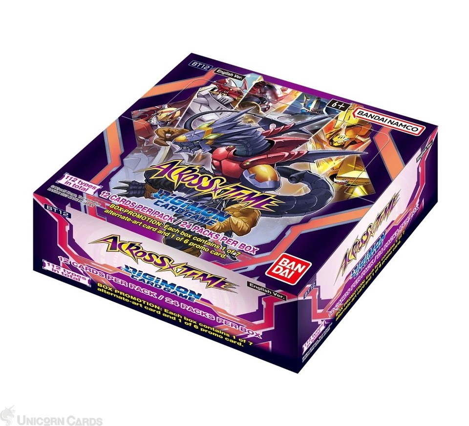 Digimon Card Game BT12 Across Time Booster Box Display Bandai TCG Sealed