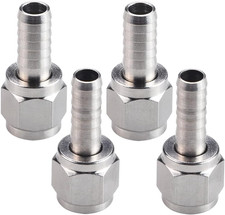 2 Pair Hose Swivel Nut Barb, 3/16'' 5/16'', Stainless Steel 1/4" MFL Quick Dis