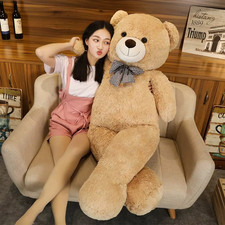 Giant 105cm Soft Teddy Bear Plush Toys White&Pink&Brown Bear Super Big Hugging P