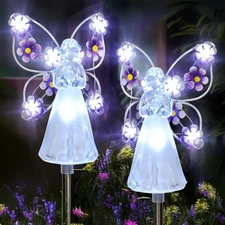 cxfyddp Solar Angels for Cemetery Fairy Angel Solar Powered Fairy Waterproof ...