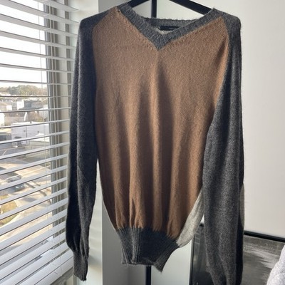 DSQUARED2 V-neck sweater in gray and brown