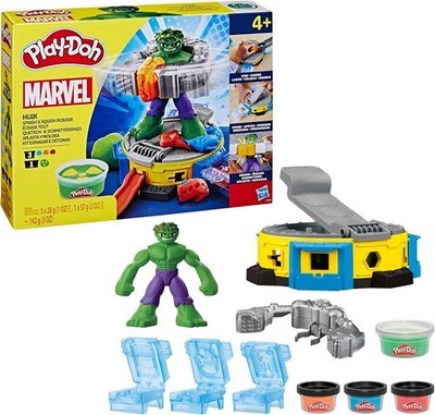 Play-Doh Hulk Quetsch- & Smash-Set: Knetpresse, 3 Farben, 142 g