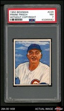 1950 Bowman #229 Frankie Frisch  Cubs PSA 7 - NM