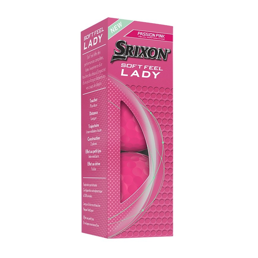 SRIXON SOFT FEEL LADY 9 PASSION PINK GOLF BALL DOZEN