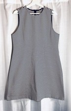 Everlane Striped Sleeveless Tank Dress Black & White XL Ponte
