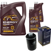 SCT Inspektionspaket 7L Mannol Energy 5W-30 FüR Audi A3 1.8 Tfsi 2.0 A4 Avant VW