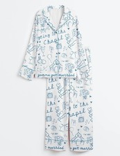 Women  s Bride Satin Pajama Set, Going to the Chapel Bachelorette Wedding Sleepwe