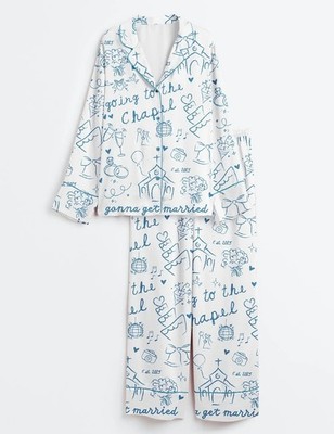 Women s Bride Satin Pajama Set, Going to the Chapel Bachelorette Wedding Sleepwe