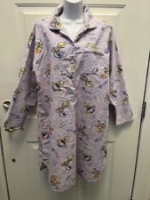 Women  s Looney Tunes Tweety Bird Women  s Flannel Pajamas Size Medium Purple