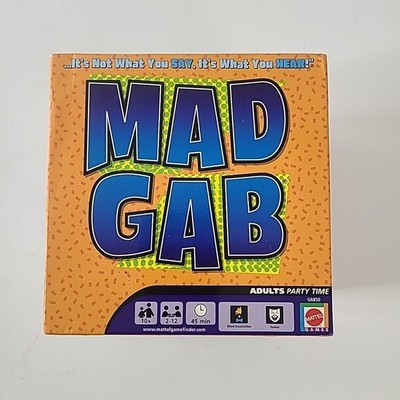 Mad Gab Game COMPLETE Mattel 2005 Party Game Words Humor