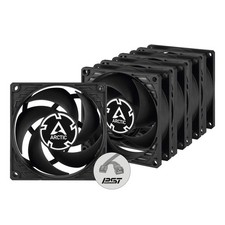 ARCTIC P8 PWM PST 80mm PC Fans 5 Pack Pressure-Optimized Quiet Case Fans RPM 200