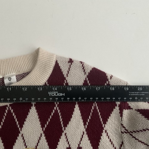 H&M Girls Harry Potter Hogwarts Sweater Sz 20 Jacquard Knit Argyle Cropped - Picture 7 of 9
