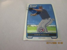 CHRIS HAWKINS BLUE JAYS 2012 BOWMAN CHROME PROSPECTS REFRACTOR CARD  #BCP138