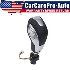 Black Silver For 2013-2015 Ford Fiesta Automatic Leather Shift Knob Dg9z7210kd