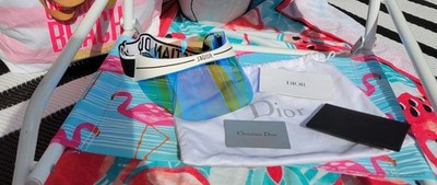 Christian Dior DiorClub1 GOY Blue Adjustable Women's Designer Visor