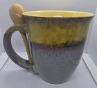 JACKSON HOLE WYOMING EST 1914 MUG 18 OZ CUP W/SPOON GREEN GRAY YELLOW 4.75"TALL — photo 2
