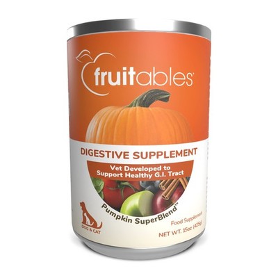 Fruitables Pumpkin Digestive Supplement, Made with Pumpkins for Dogs, 15 oz