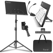 Music Stand for Sheet Music 5 in-1 Dual-Use Desktop Book Stand, Music Stand L...