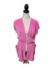 Vintage Jantzen Terry Cloth Swimsuit Pool Cover-up Sz Med Shower Robe Retro