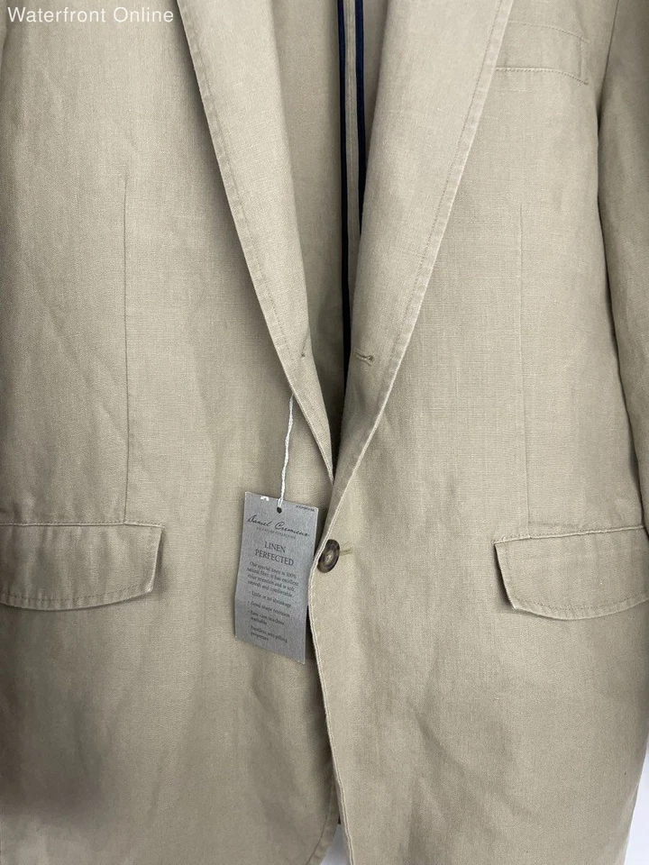 Daniel Cremieux Signature Collection Tan Linen Blazer Sports Coat Men's XL NWT - Image 2 of 4