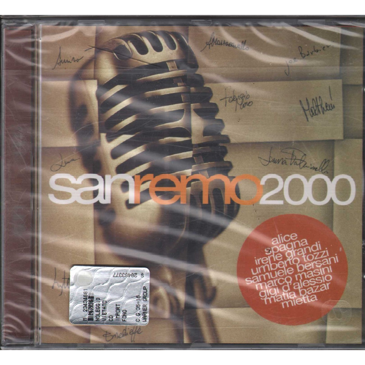 Various CD Sanremo 2000 Warner Fonit – 8573822562 Sealed
