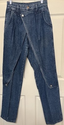 ROPER Western Blue Jeans Vintage Women 11/12 Overlapping Front Flaps 28x36 USA