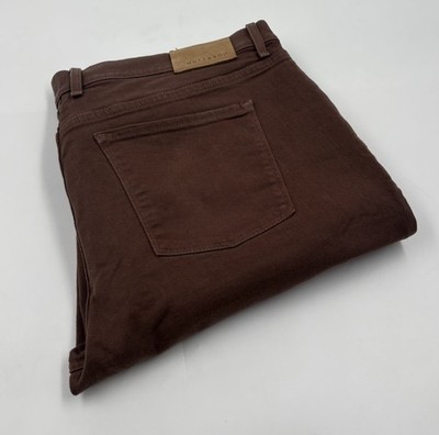Mott & Bow Men's 40x32 Straight Brown Chino Denim Pants