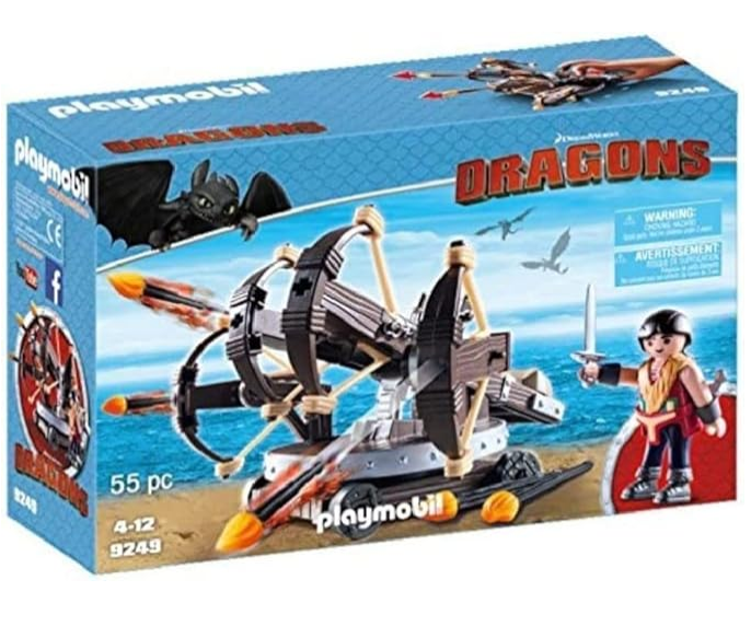 PLAYMOBIL 9249 Dragons Eret With 4 Shot Fire Ballista for sale