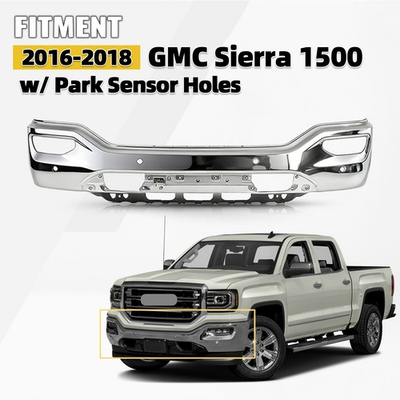 #ad Chrome Front Bumper Face Bar For 2016 2018 GMC Sierra 1500 w Park Sensor Hole $299.99