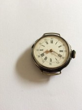 Antike französische  Silber -Taschenuhr als Armbanduhr  umgebaut