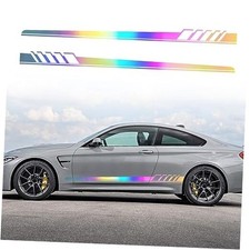 Universal Racing Car Body Side Skirt Stickers Car Vinyl Colorful YA17 2PCS 