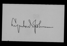 LYNDON B. JOHNSON SIGNED CARD