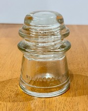 Vintage Hemingray 16 Clear Glass Insulator Made in USA 9-48 :::